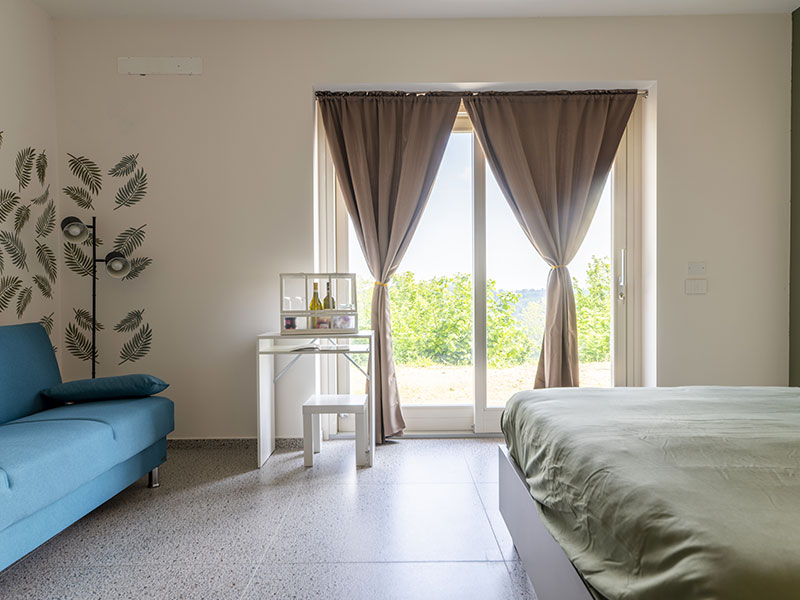 Detail of a comfortable guest room