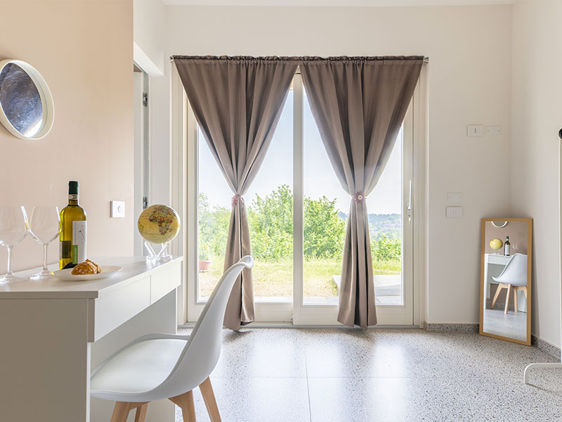 Interior corner with warm natural materials